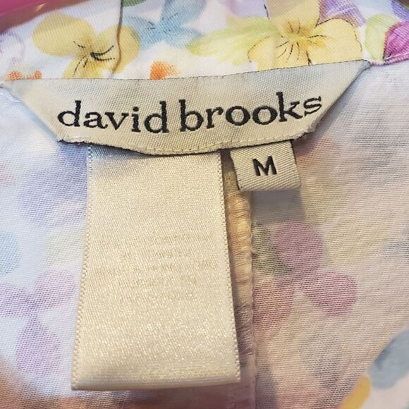 DAVID BROOKS Floral Pansies Button Front Jacket - Picture 4 of 7